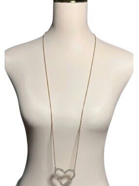 Blingy Heart Drop Necklace